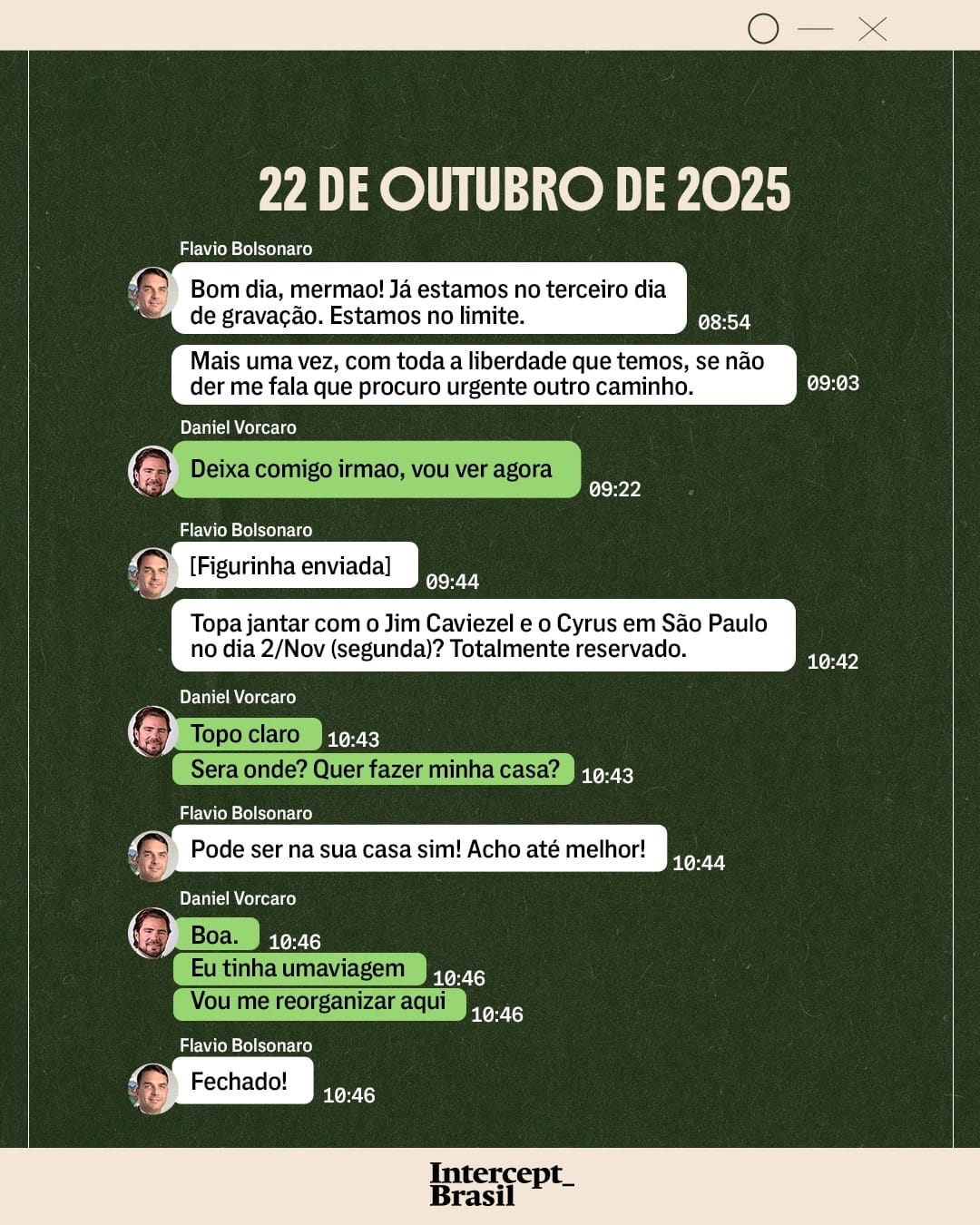 Captura de mensagens destacando referências a operações financeiras