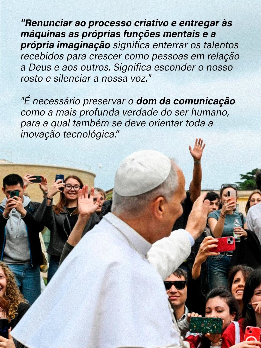 Trecho sobre criatividade e dom da comunicação