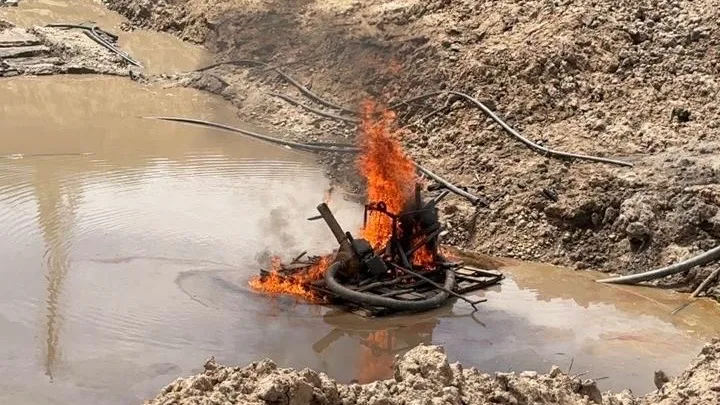 Ibama flagra garimpo ilegal de ouro e embarga mais de 52 hectares no município de Goiás